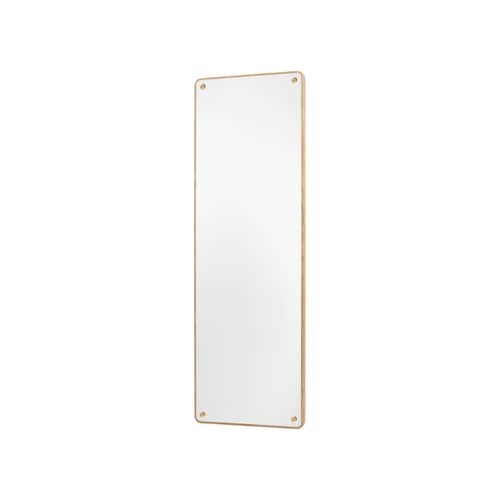 Wandspiegel RM-1 Large holz natur / 116 x 40 cm - Frama  - 116 x 40 cm / Eiche natur - Geölte Massiveiche, Glas, Messing