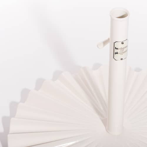 Base da ombrellone The Clamshell Large metallo bianco / 41 Kg - Per Pole da 2,5 a 5,08 cm - BUSINESS & PLEASURE - Bianco - Acciaio al carbonio
