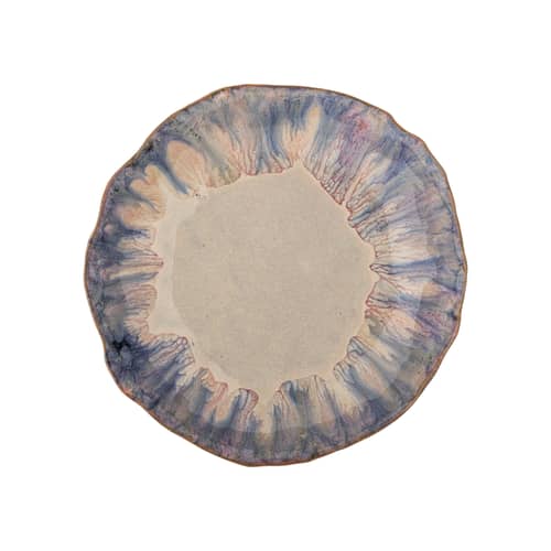 Bol Amalia céramique bleu / Ø 18,5 x H 5 cm - 350 ml - Bloomingville - Bleu - Grès émaillé