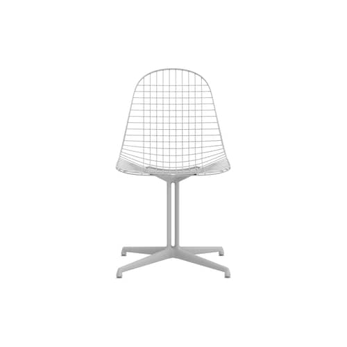 Chaise Wire Chair DKL métal blanc / (1951) - Pied La Fonda - Vitra - Blanc - Aluminium injecté, Fil d\'acier