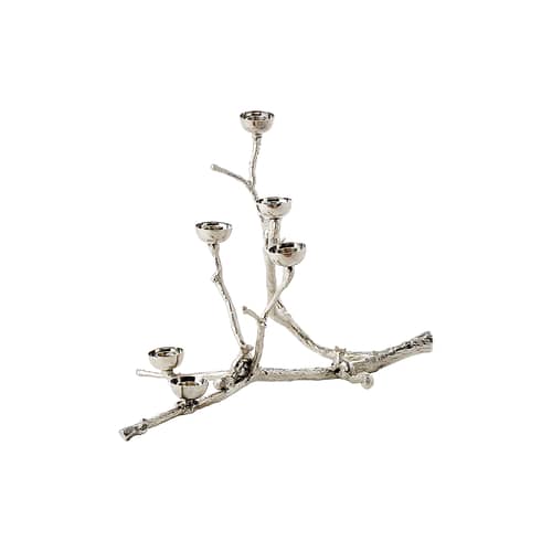 Chandelier Twiggy métal argent / L 30 x H 30 cm - POLSPOTTEN - Argent - Métal