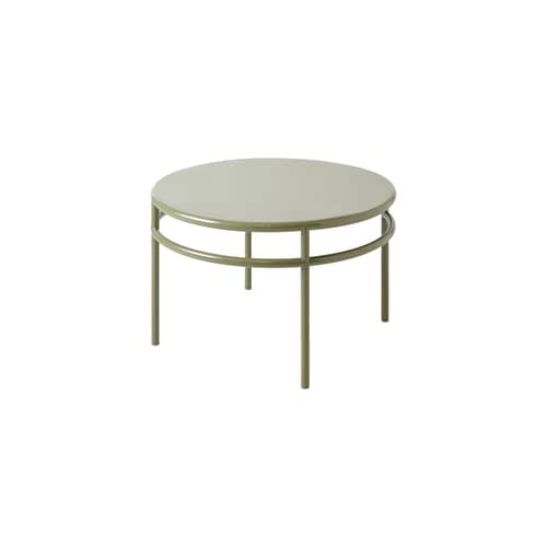 Couchtisch T37 metall grün / Ø 80 x H 49.5 cm - Tolix - Grünes Zuckerrohr - rostfreier Stahl
