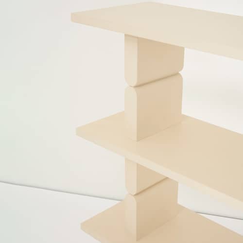 Étagère Coloured Wood Noon bois blanc / L 118 x H 107 cm - NOBODINOZ - Blanc - Frêne
