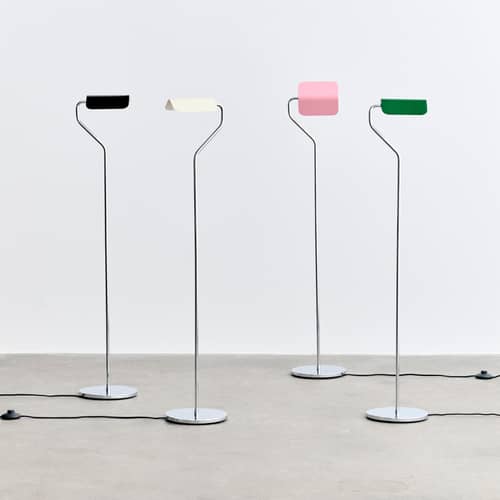 Lampadaire Apex / Liseuse orientable - H 110 cm - Hay - Vert émeraude - Acier chromé, Acier peint