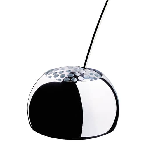 Lampadaire design Arco / H 240 cm - Achille Castiglioni, 1962 - Flos - Acier / Marbre blanc - Acier inoxydable, Aluminium poli, Marbre de Carrare