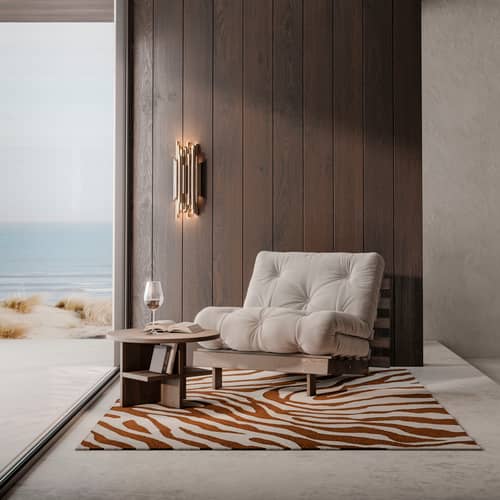 Fauteuil convertible Roots / Dormeuse & lit d\'appoint - 3 positions / Structure marron - KARUP DESIGN - Naturel 701 / Bois marron - Fibres recyclées mélangées, Mousse, Pin massif certifié FSC laqué, Tissu