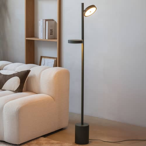 Stehleuchte Okinawa LED holz grün / 2 verstellbare Diffusoren - GOOD&MOJO - Grün - Esche