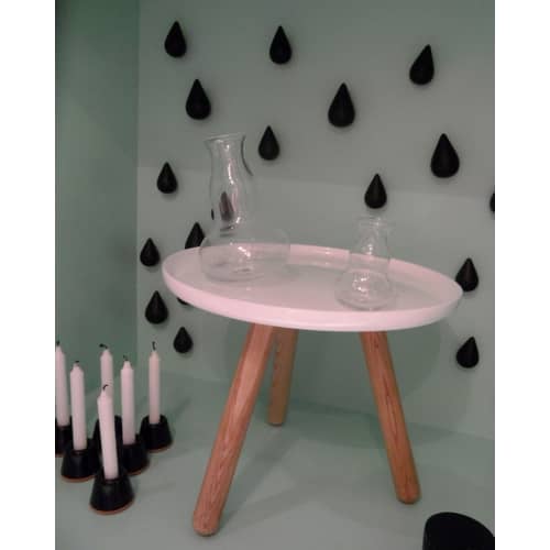 Set de 2 patères Dropit Small bois / H 7,7 cm - Normann Copenhagen - Noir - Small / H 7,7 cm - Bois peint