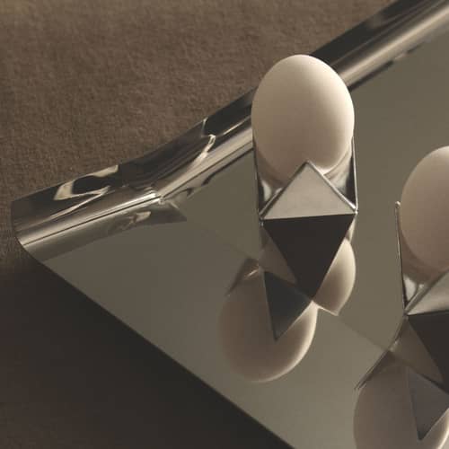 Plateau Arran / Enzo Mari, 1961 - 48 x 25 cm - Alessi - Acier poli - Acier inoxydable poli