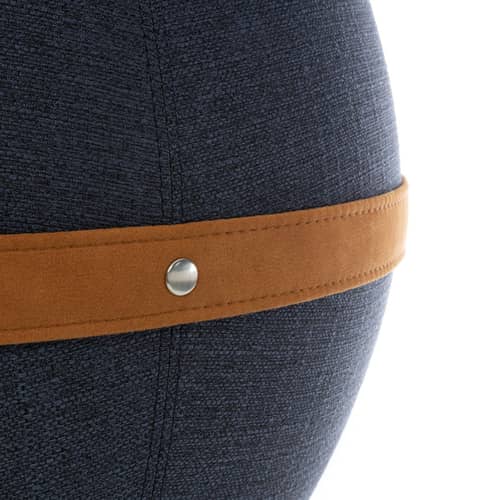 Pouf Original / Siège ergonomique - Ø 55 cm / Tissu chiné - BLOON PARIS - Bleu océan - PVC, Tissu polyester
