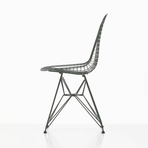 Sedia Wire Chair DKR Colours metallo verde / By Charles & Ray Eames, 1951 - Vitra - Verde scuro - Acciaio laccato epossidico