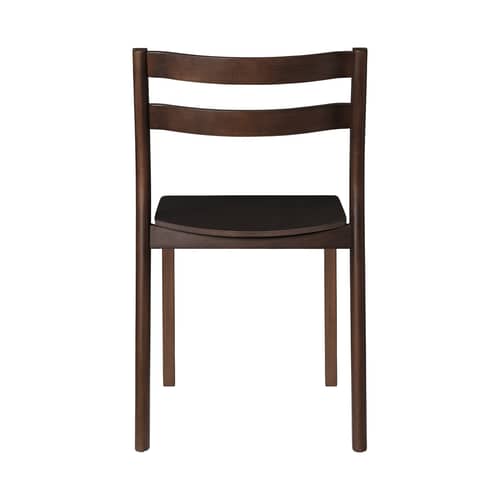 Boda Stacking chair wood brown - Ferm Living - Dark Stained Beechwood - Stained beech veneer, Tinted solid beech