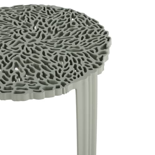 Table basse T-Table Medio plastique vert / Ø 50 x H 36 cm - Kartell - Vert - PMMA soft touch