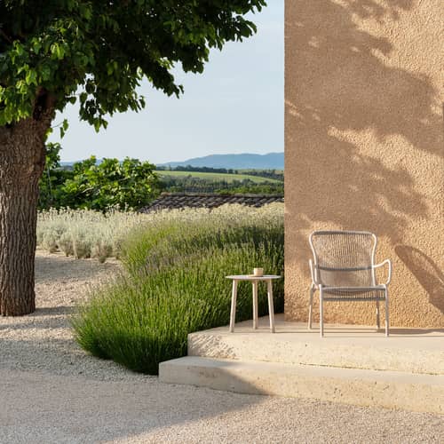 Table d\'appoint Lilo métal beige / Ø 45 x H 44 cm - Vincent Sheppard - Blanc Dune - Aluminium thermolaqué