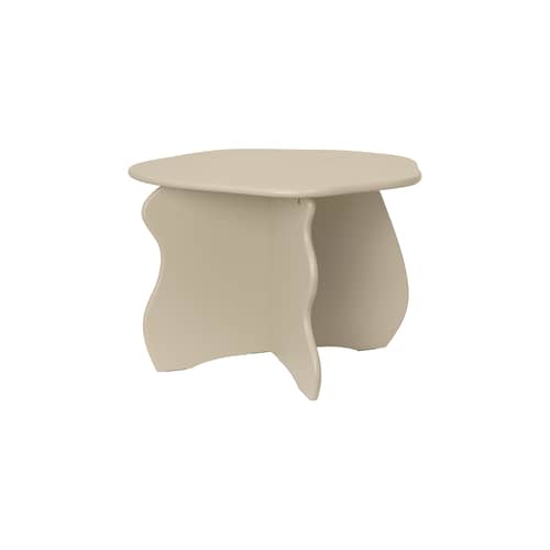 Table enfant Slope bois beige / Ø 71 x H 48 cm - Ferm Living - Beige Cachemire - Panneaux de fibres de bois
