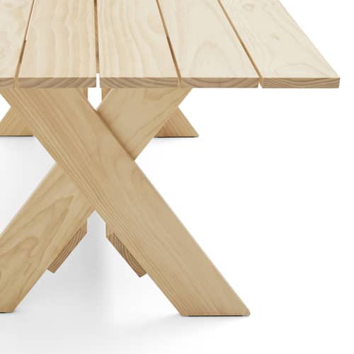 Table rectangulaire Crate Outdoor bois naturel / Gerrit Rietveld, 1934 - 180 x 89,5 cm - Hay - Pin naturel - Pin massif laqué