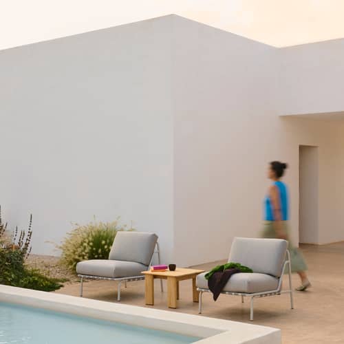 Tavolino Assemble legno naturale / 55 x 55 cm - Muuto - Teck - Teak certificato FSC™