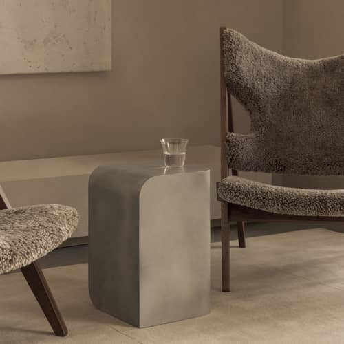 Beistelltisch Volume Side metall silber / 30 x 30 x H 45 cm - Aluminium - Audo Copenhagen - Aluminium - Aluminium