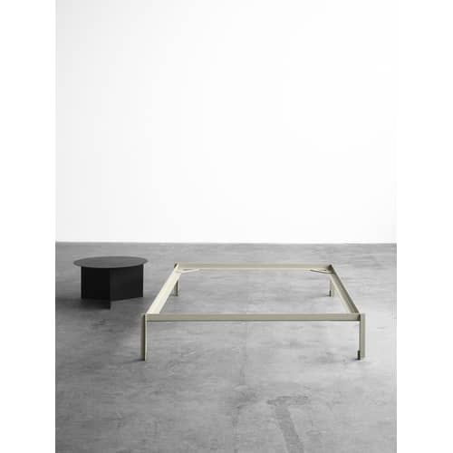 Cadre de lit Connect métal blanc / 140 x 200 cm - Hay - 140 x 200 cm / Blanc - Acier thermolaqué