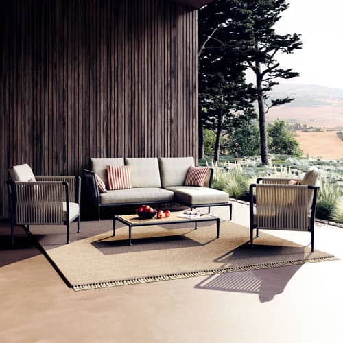 Divano da giardino modulare Treble Unopiu Dormeuse sinistra L