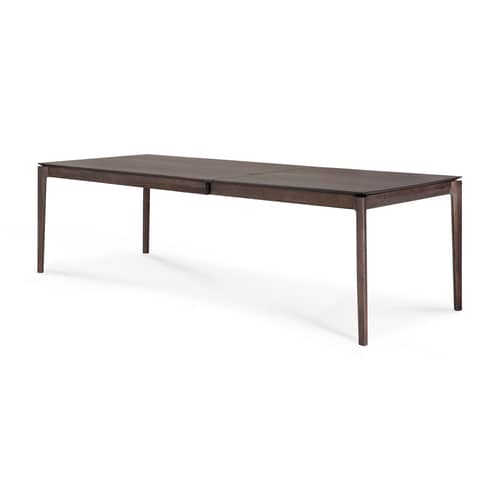 Bok Extending table wood brown / L 180 to 280 cm - 8 to 10 people - Ethnicraft - Dark brown oak - Tinted oak wood