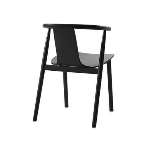 Fauteuil Bac bois noir / Jasper Morrison, 2009 - Cappellini - Noir - Frêne massif