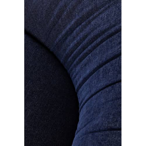 Fauteuil rembourré Hana tissu bleu / Dossier haut - Velours - Avant-première - Moooi - Bleu - Velours Kvadrat