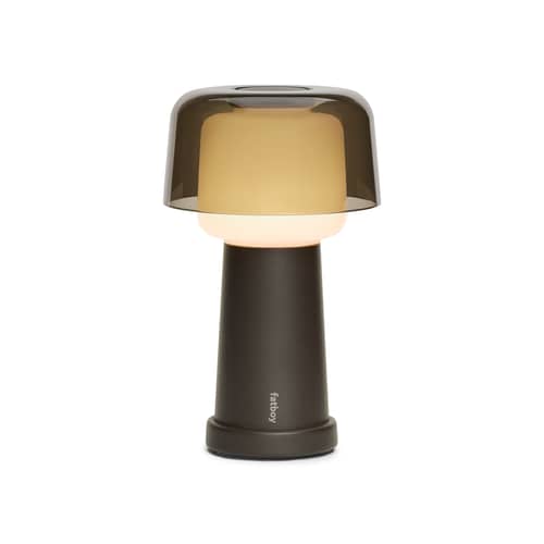 Lampe extérieur sans fil rechargeable Revolve LED marron - Fatboy - Coffee - Aluminium, Polycarbonate