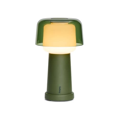 Lampe extérieur sans fil rechargeable Revolve LED vert - Fatboy - Vert mousse - Aluminium, Polycarbonate