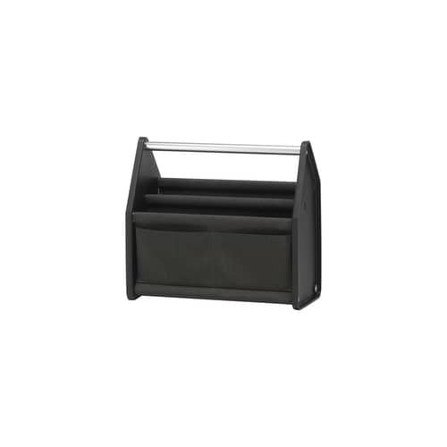 Cestino Locker Box SMALL tessuto nero / Organizer da scrivania - Tessuto / L 36,5 cm - Vitra - Nero - Alluminio, Poliestere riciclato, Tessuto poliestere