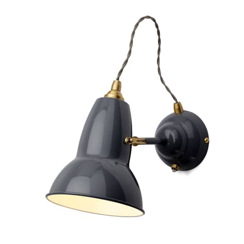 Original 1227 Wall light - Brass by Anglepoise - Elephant Grey - Brass, Steel