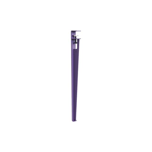 Piede  metallo viola con fissaggio a morsa di Uchronia / H 75 cm - Per creare tavoli e scrivanie - TIPTOE - Viola (by Uchronia) - Acciaio termolaccato