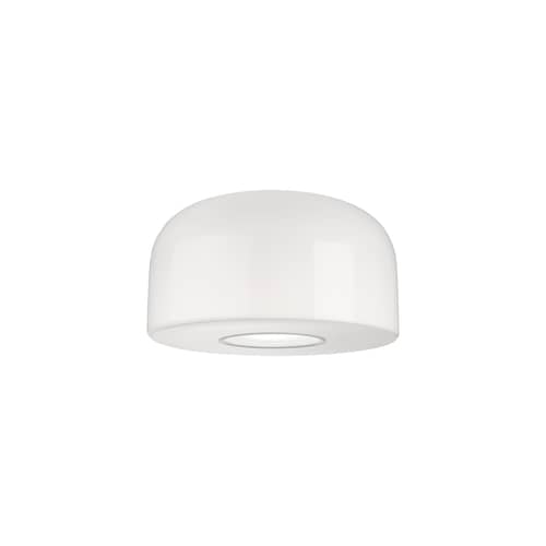 Plafoniera Bellhop Glass C2 vetro bianco / Ø 45 cm - Flos - Bianco - Alluminio, Vetro opalino triplex