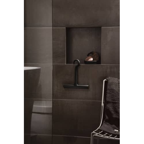 Raclette de douche  plastique noir - Eva Trio - Noir - Acier recouvert de silicone