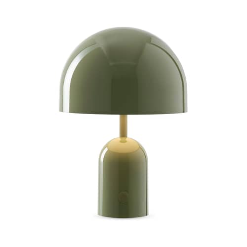 Schnurlosleuchte Bell Portable LED plastikmaterial grün / H 28 cm - Tom Dixon - Grün Schaumstoff - ABS