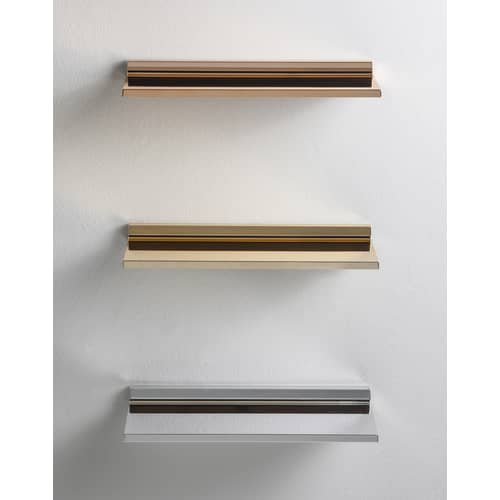 Shelfish Shelf plastic material silver L 45 cm - Kartell - Chrome - PMMA