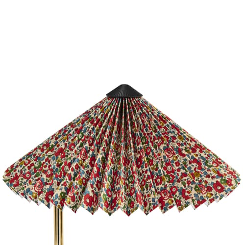 Tischleuchte Matin Small LED textil bunt / Hay X Liberty - H 38 cm - Hay - Betsy Ann by Liberty - beschichtete Baumwolle, Messingbeschichteter Stahl