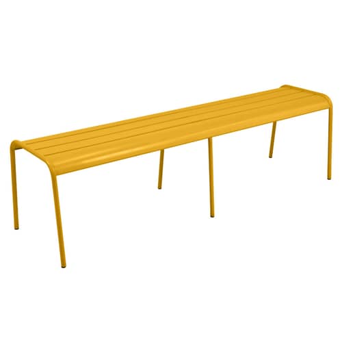 Banc Monceau XL métal jaune / L 160 cm - 3 à 4 places - Fermob - Miel texturé - Acier peint