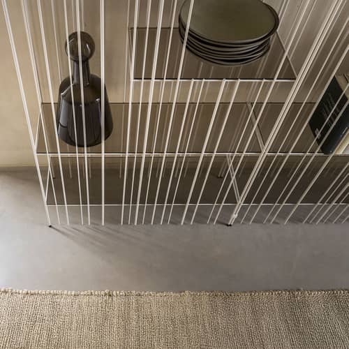 Bibliothèque Metrica A / L 78 x P 26 cm x H 190 cm - Structure seule (étagères vendues séparément) - Mogg - Beige - Acier