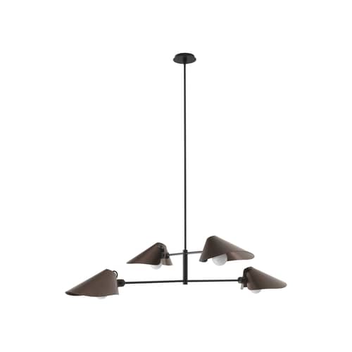 Pendelleuchte Bonnet SC93 metall braun / B 140 x H 140 cm - &tradition - Bronze - Aluminium, Stahl