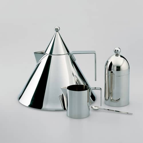 Bouilloire Il conico/ Aldo Rossi, 1986 - Compatible induction, 2 litres - Alessi - Acier poli - Acier inoxydable 18/10