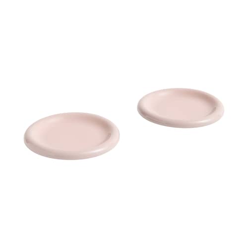 Barro Dessert plate ceramic pink / Ø 18 cm - Set of 2 - Hay - Pink - Enamelled sandstone