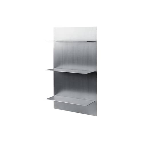 Étagère Lager Triple métal / L 55 x H 100 cm - Ferm Living - L 55 x H 100 cm - Aluminium brossé