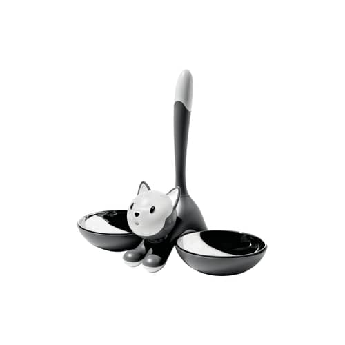 Gamelle Tigrito plastique gris / pour chat - Alessi - Gris - Acier inoxydable, Polypropylène