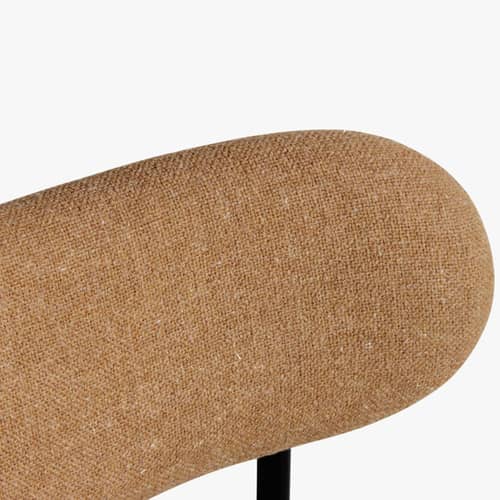 Gepolsterter Stuhl Maia textil beige - NV GALLERY - Camel & gelb gesprenkelt - Eisen, Gewebe, High Density-Schaum