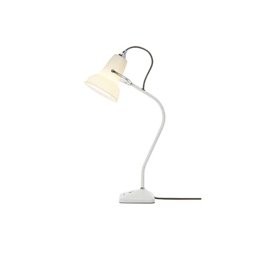 Lampe de table Original 1227 Mini métal céramique blanc / Porcelaine - Fixe / Réédition 1930\' - Anglepoise - Blanc - Acier laqué, Fonte, Porcelaine