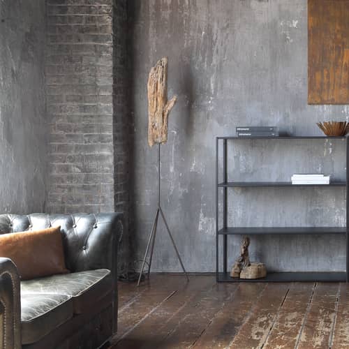 Libreria Easy Irony metallo nero / L 104 x H 114 cm - Zeus - nero rame - Acciaio