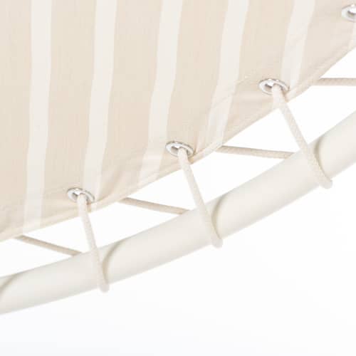 Vista Parasol textile beige / Swivel - Ø 140 cm - BUSINESS & PLEASURE - Monaco (beige stripes) - Pleasuretex® outdoor fabric, Thermolacquered aluminium