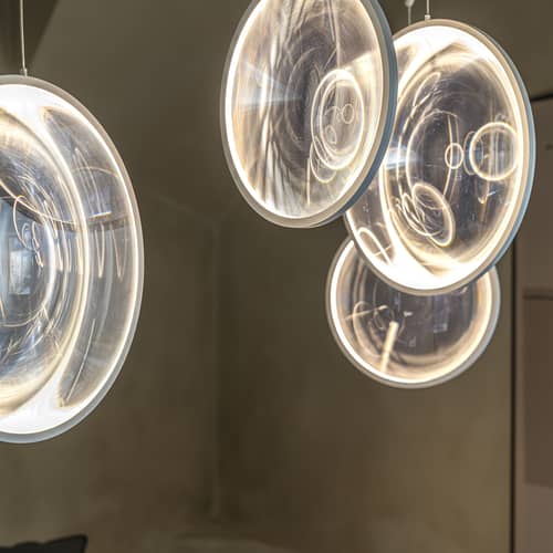 Pendelleuchte Focus X4 metall weiß / LED – L 131 x H 72,3 cm - DCW éditions - Weiß - Aluminium, PMMA