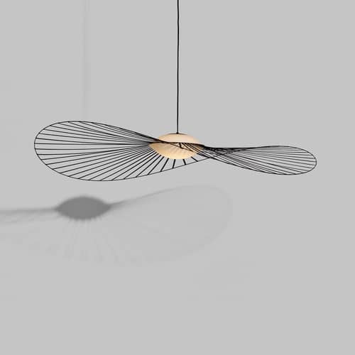Pendelleuchte Vertigo Nova LED plastikmaterial schwarz / Ø 140 cm - Petite Friture - Schwarz / Diffusor weiß - Glasfaser, Polyurhethan, Triplex Glas